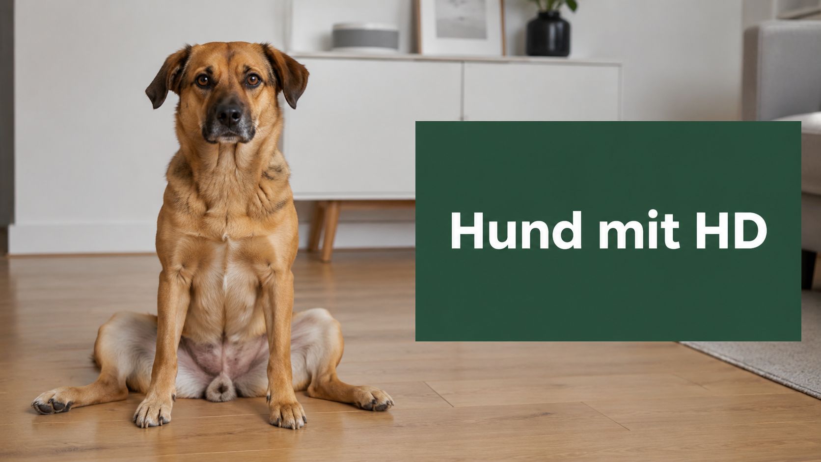 Wie sitzt ein hund mit hd
